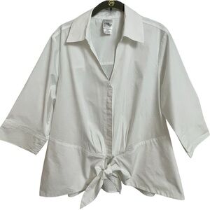 Just My Size Classic White Blouse